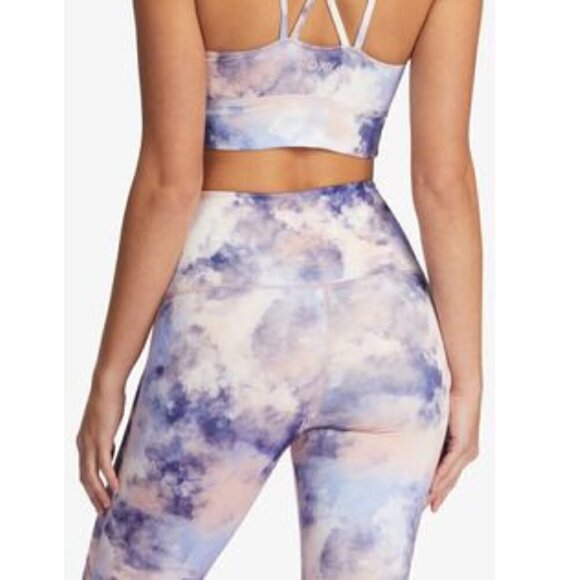 Roxy Kaileo Womens High-Waisted Ankle Leggings Mellow Rose Cloud Colors Large - Picture 3 of 14